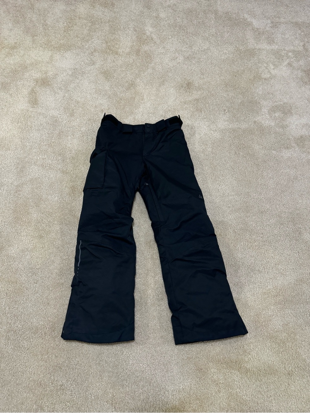 Kids Black Snow Pants - Youth Winter Ski Bib Trousers